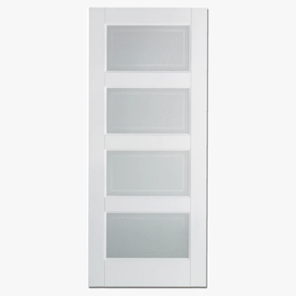 Four Panel Frosted Glass Interior Door