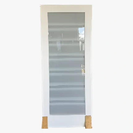 Modern Full Louvered Glass Interior Door