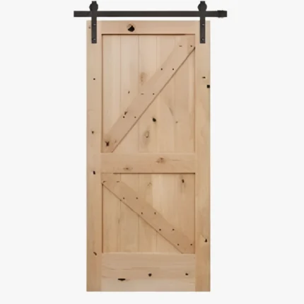 Rustic Barn-Style Pine Interior Sliding Door