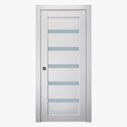 Sleek Frosted Glass 5 Panel Door